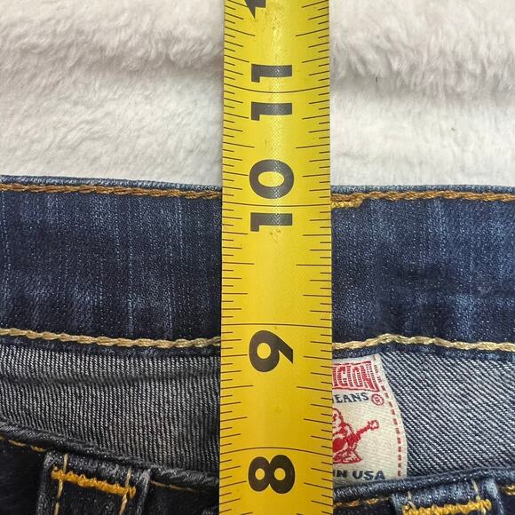 True Religion Women's Billy Jeans Size 28 Dark Wash Straight Denim Low Rise - Picture 14 of 15
